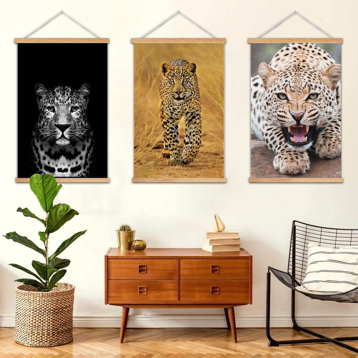 Art Print Framed - ヒョウ柄の額入り壁画キャンバスアートポスター、ウォールアートモダンファミリーベッドルームデコレーションポスター、装飾画