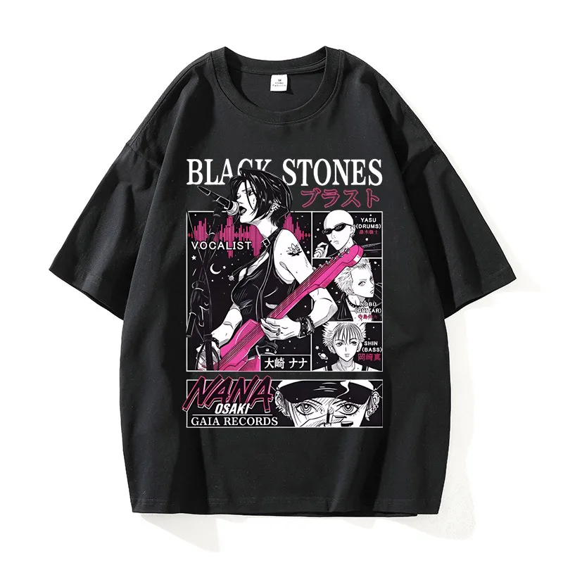 Nana Anime Merchandise - ヴィンテージ日本製ノースリーブシャツ ナナ・オサキ メンズ・レディース服 半袖Tシャツ コットンTシャツ サマースポーツシャツ