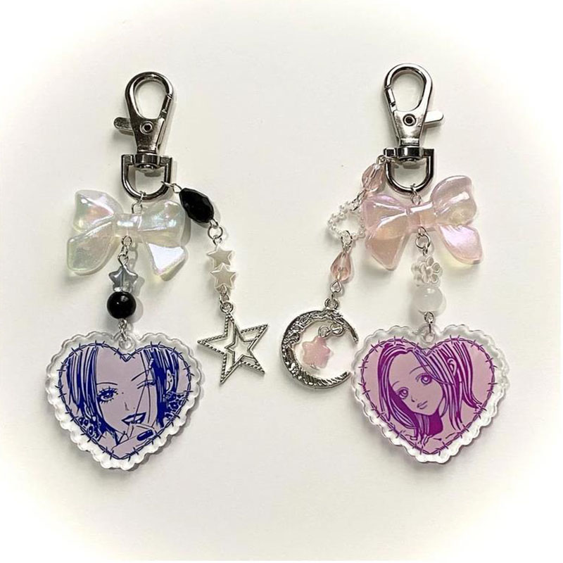 Nana Anime Merchandise - 手作りのナナとハチのマッチングキーホルダー、美的
