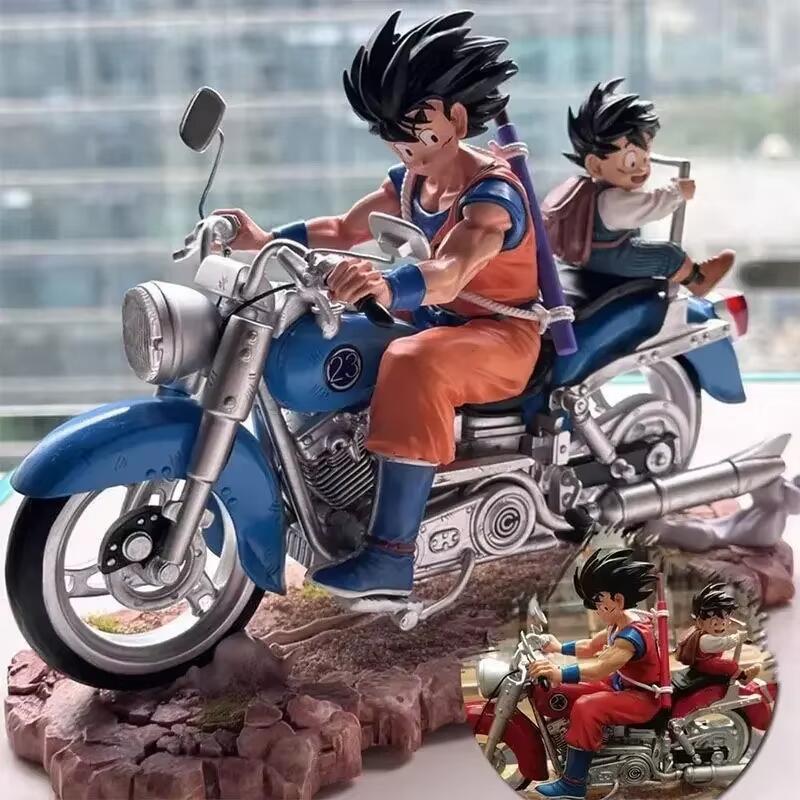 Anime Merchandise Box - ドラゴンボール超サイヤ人 Gk フィギュア悟空悟飯オートバイ回転可能なタイヤ箱入りコレクタブルモデル装飾アニメコレクター向け