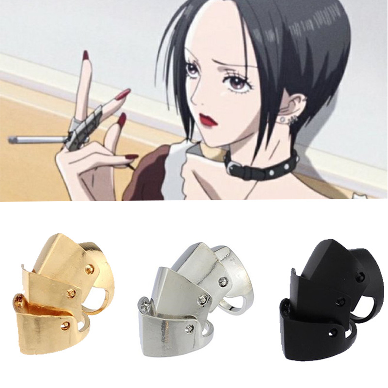 Nana Anime Merchandise - アニメ大崎ナナコスプレリングパンクゴシックロックスクロールジョイントアーマーナックル金属指輪ジュエリー小道具アクセサリーギフト