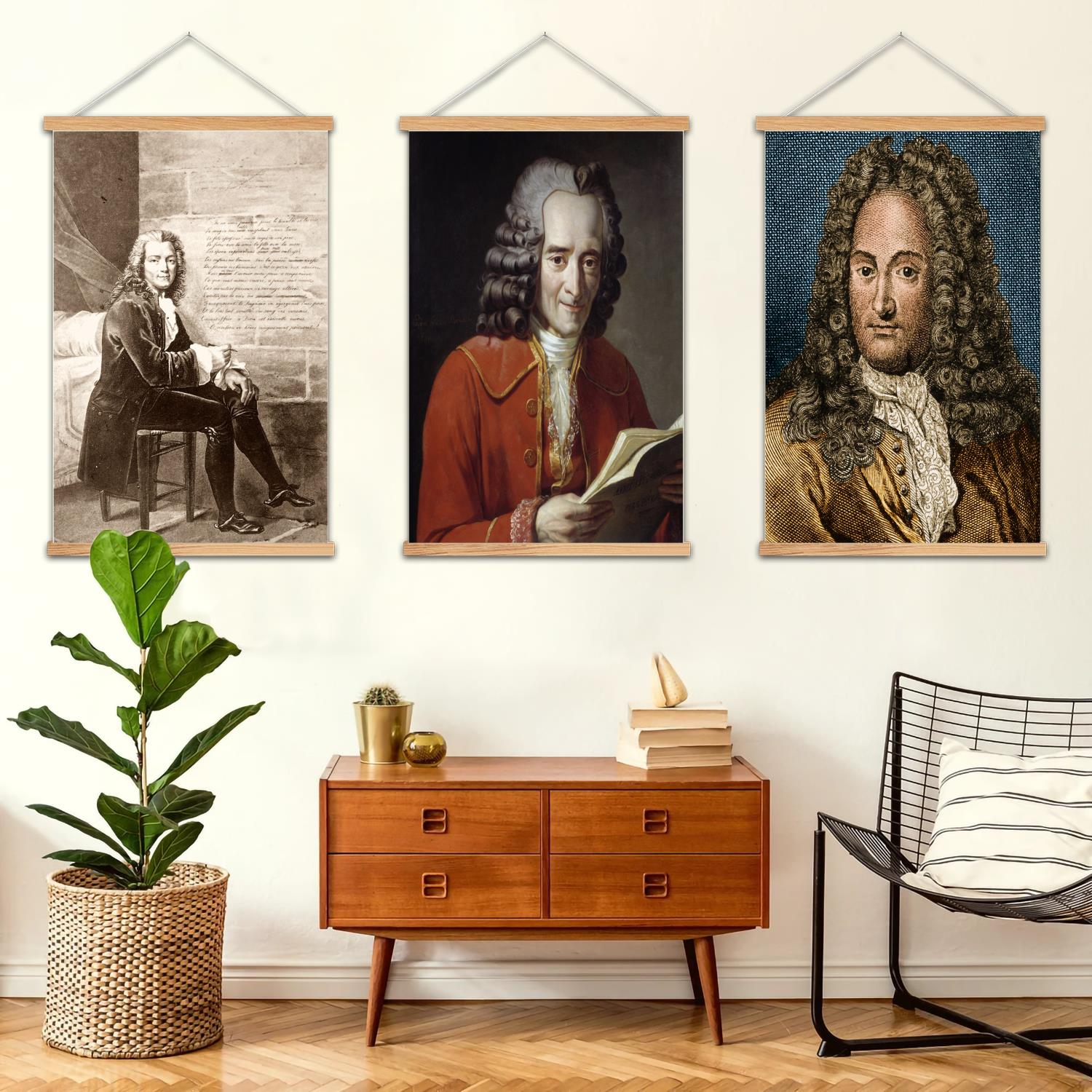 Art Print Framed - ヴォルテール額装壁画キャンバスアートポスター、壁アート写真プリント、モダンファミリーベッドルーム装飾ポスター、装飾画