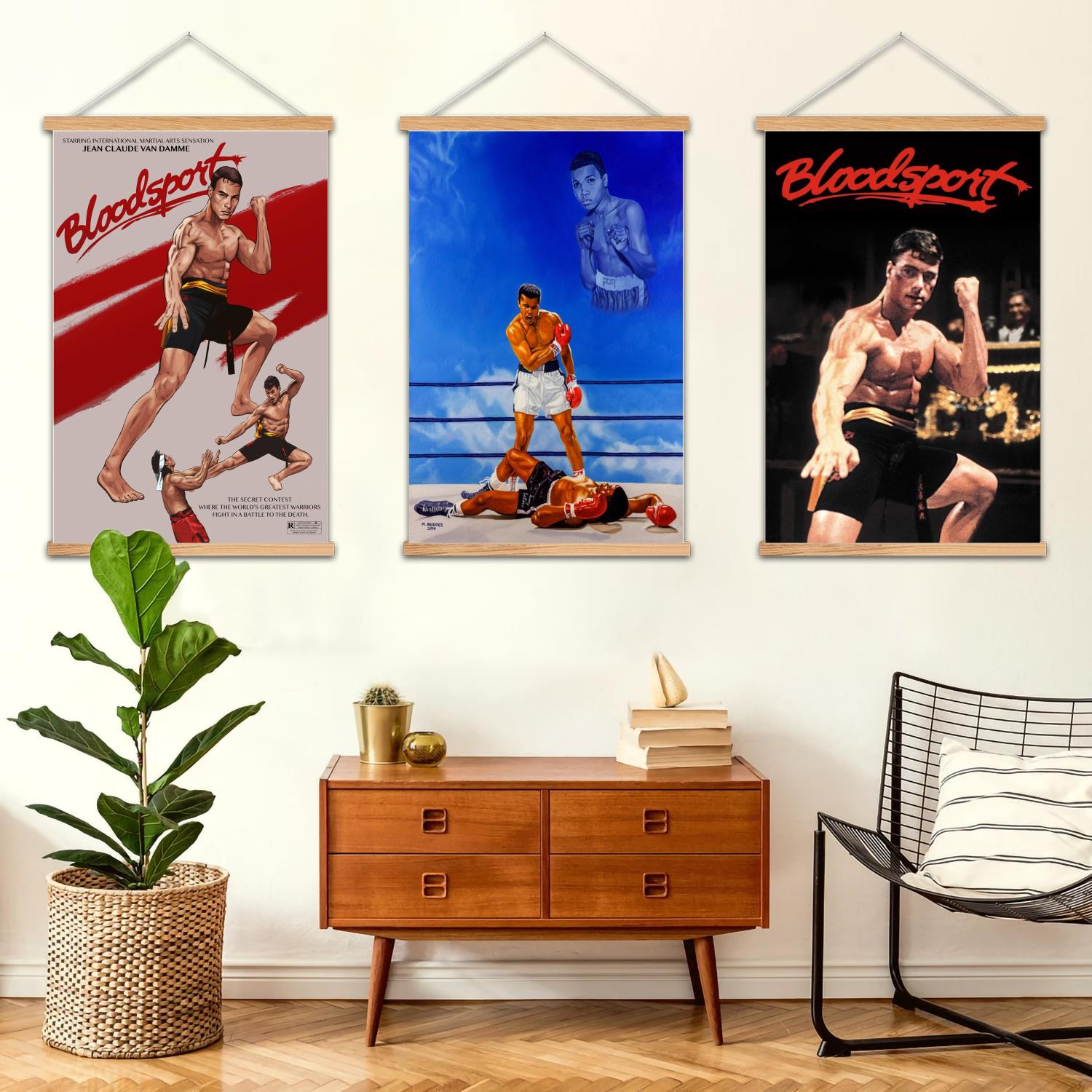 Art Print Framed - ブラッドスポーツ フレーム付き壁画 キャンバスアート ポスターとウォールアート、絵画プリント、モダンな家族の寝室の装飾、装飾画