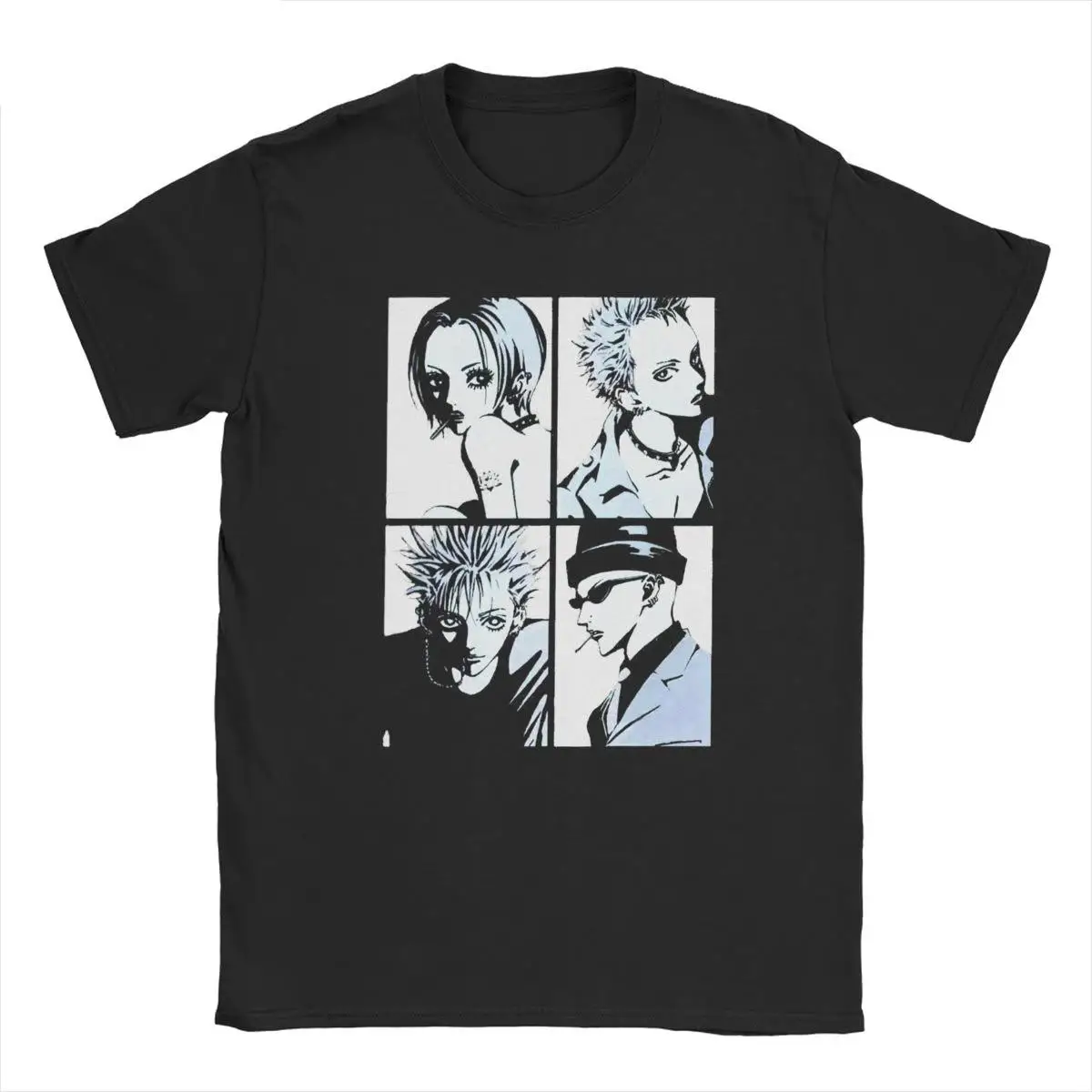 Nana Anime Merchandise - 女性用原宿ストリートウェア,カジュアルTシャツ,和服,ファッション,ロック,パンク,半袖,ラージサイズ