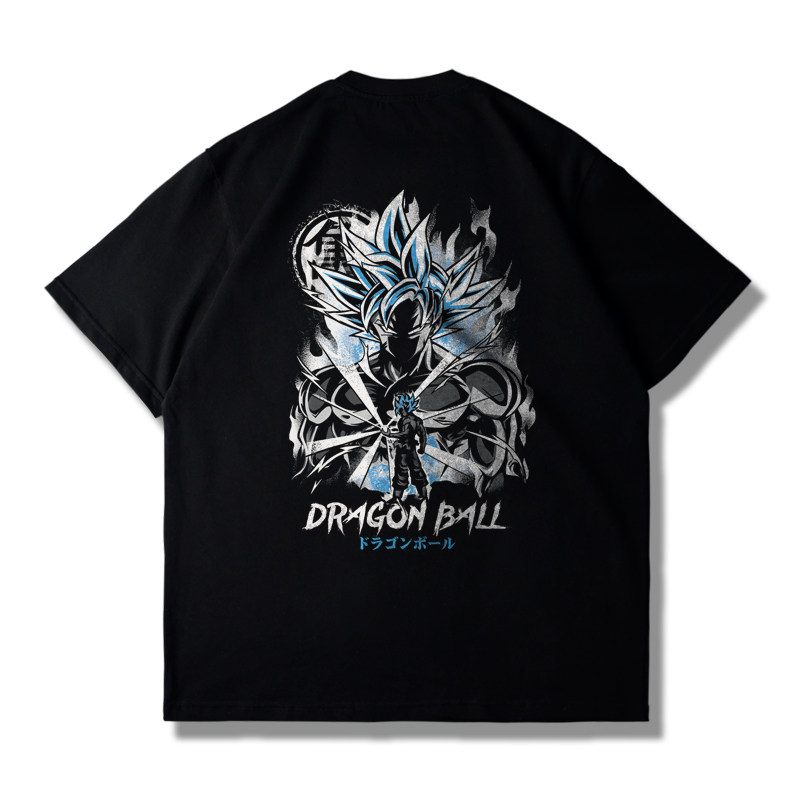 Anime Merchandise Brands - 2026年新作ドラゴンボールアニメグッズ トレンドブランド 孫悟空Tシャツ 子供用親子セット 綿100% ゆったり