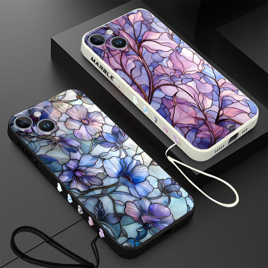 花大理石電話ケース iPhone 11 12 13 14 1 - Lanyard Anime Logo のレビューと価格