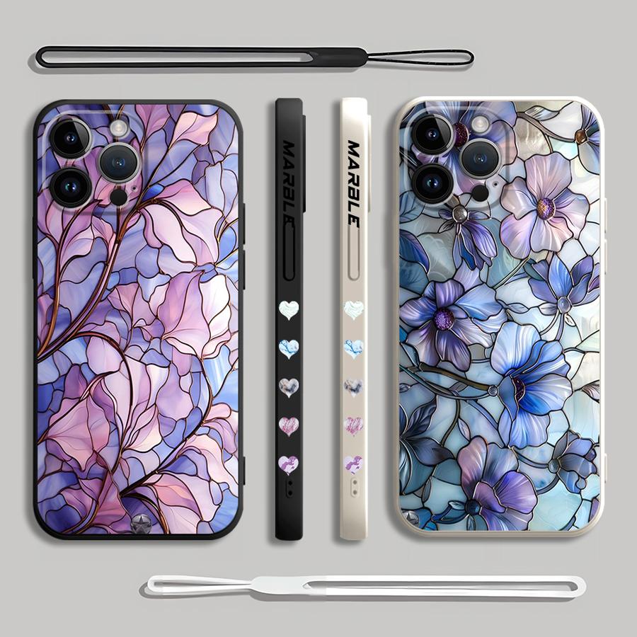 花大理石電話ケース iPhone 11 12 13 14 1 - Lanyard Anime Logo のレビューと価格