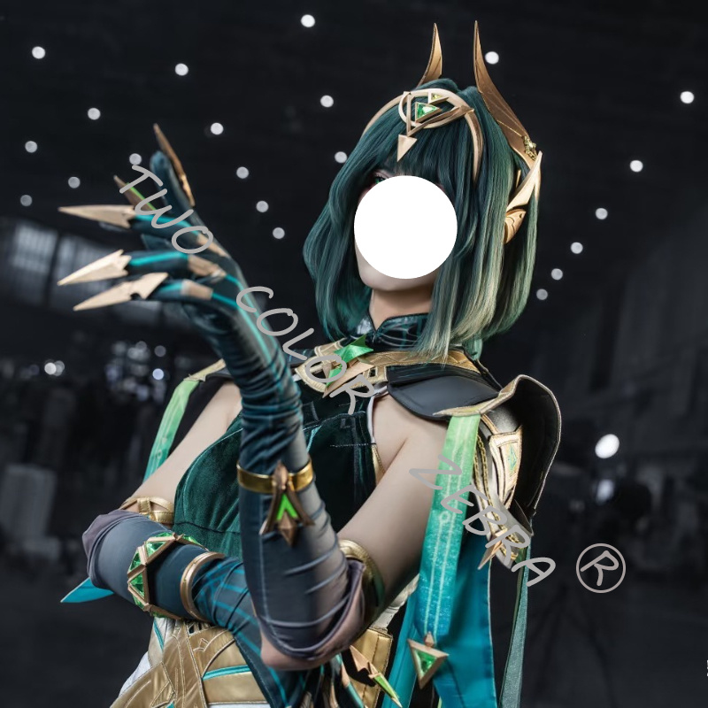 ゲーム原神ネファーグリーンユニフォームコスプレ衣装ショールテ - Cosplay Wig Colored のレビューと価格