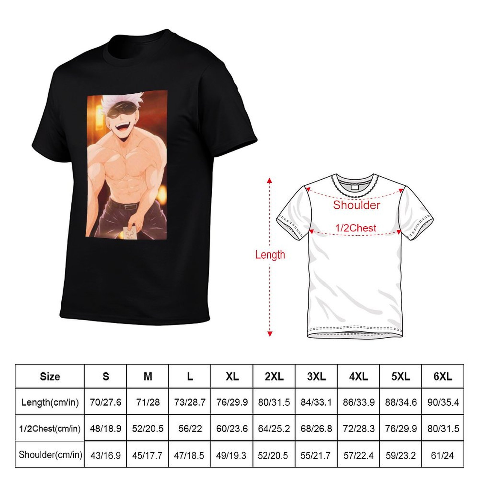 五条悟グッズ Tシャツ 男性用グラフィック Tシャツ 男性用 - Anime Merchandise Shirt のレビューと価格