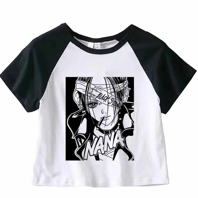 ナナ日本半袖アニメ夏クロップトップ Tシャツカジュアル原宿  - Nana Anime Merchandise のレビューと価格