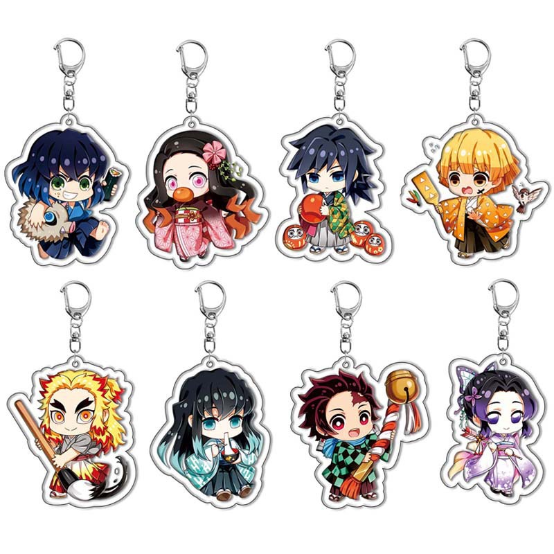 鬼滅の刃 竈門炭治郎＆竈門禰豆子 アクリルキーホルダー アニ - Anime Merchandise Keychains のレビューと価格