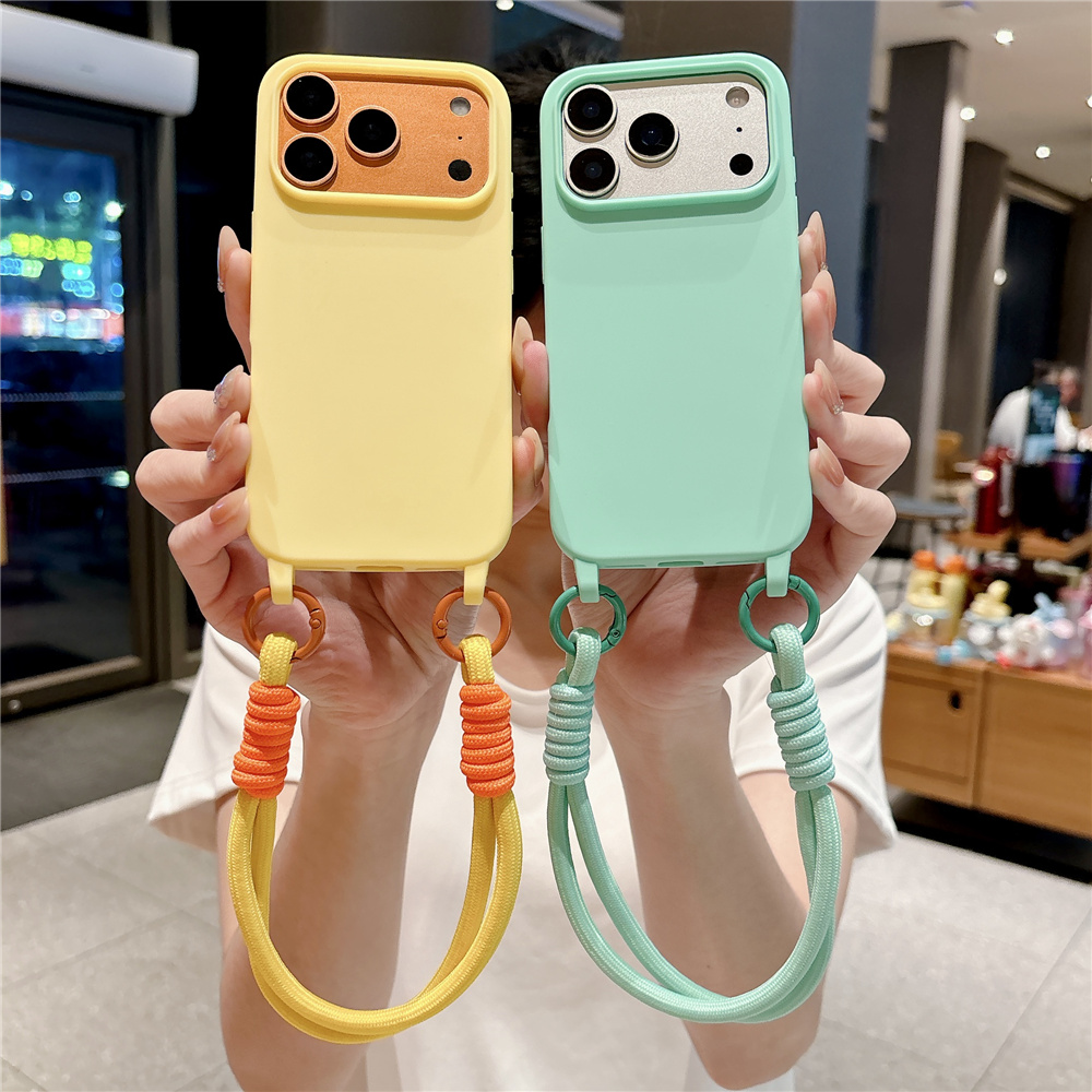 リストストラップ付きシリコン製スマホケース iPhone 1 - Lanyard Anime Logo のレビューと価格