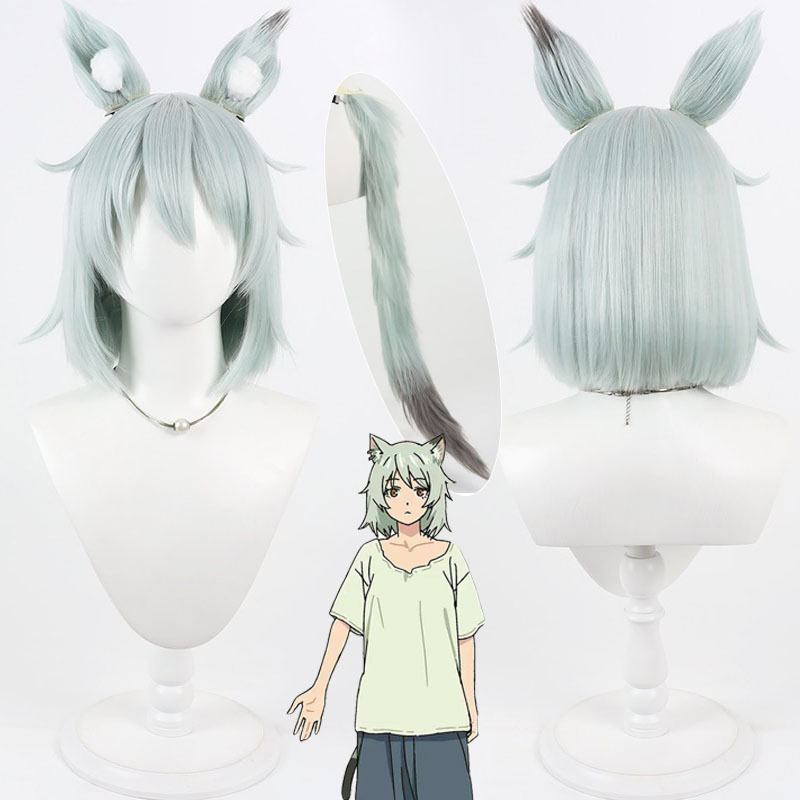 チェーンスモーカーキャットコスプレウィッグ耳尻尾リアルなシミ - Cosplay Wig Colored のレビューと価格