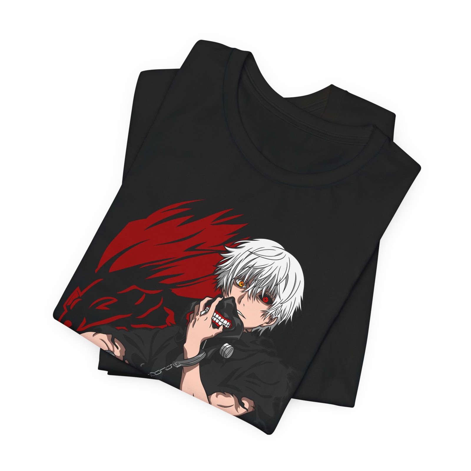 東京喰種アニメTシャツ、ユニセックス半袖Tシャツ、ファングッ - Anime Merchandise Shirt のレビューと価格